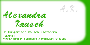 alexandra kausch business card